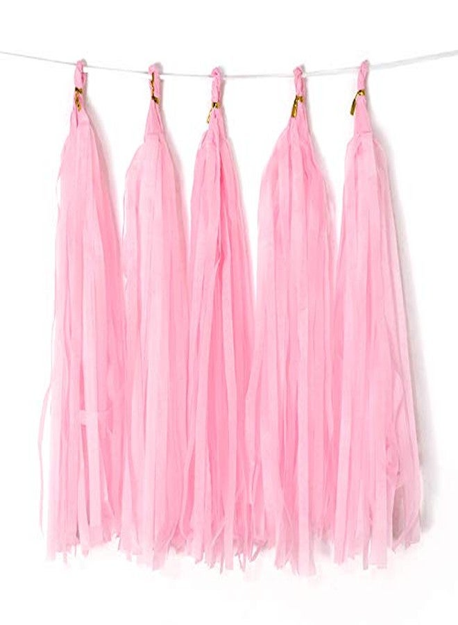 Binpeng Pink Tissue Paper Tassel DIY Hanging Paper Decorations Party Garland for Parties, Weddings, Festivals, Baby Showers - 20PCS (PINK 35CM) - Image 1